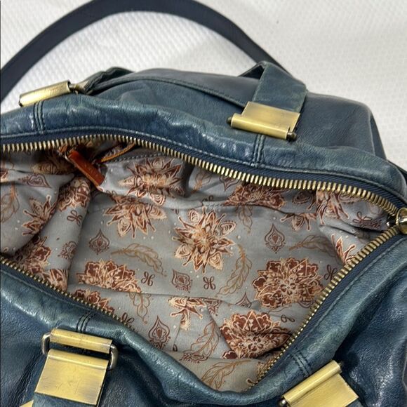 Vintage HOBO Derby Navy Blue Calf Skin Leather Handbag - Picture 10 of 14